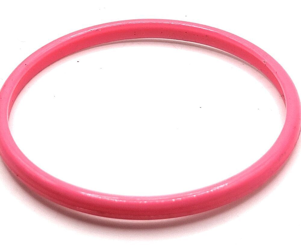 Vintage 60s Pink Acrylic Bangle Bracelet Fashion 2.6in dia